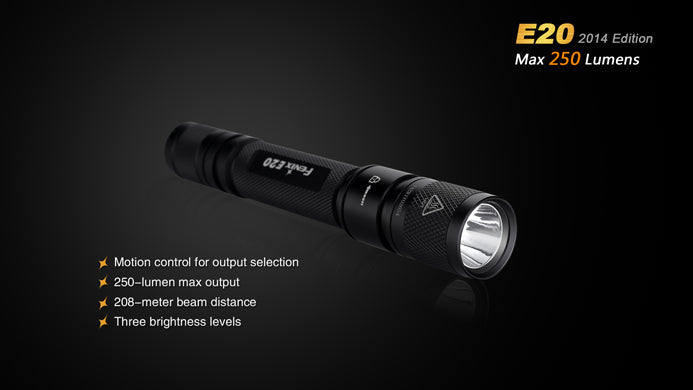 Fenix E20 (2014 Edition) 2 X AA CREE XP-E2 250 Lumen LED Flashlight