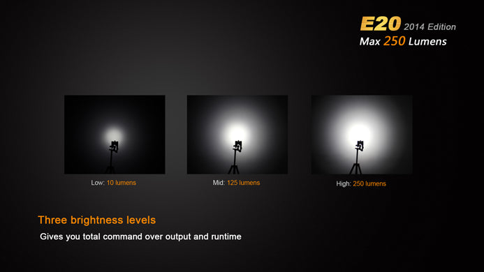 Fenix E20 (2014 Edition) 2 X AA CREE XP-E2 250 Lumen LED Flashlight