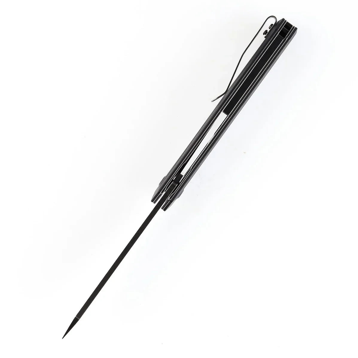 Kansept Integra T1042A2 – 3.63" Stonewashed 154CM Drop Point Blade, Black G10 Handle, Frame Lock – Designed by JK Knives