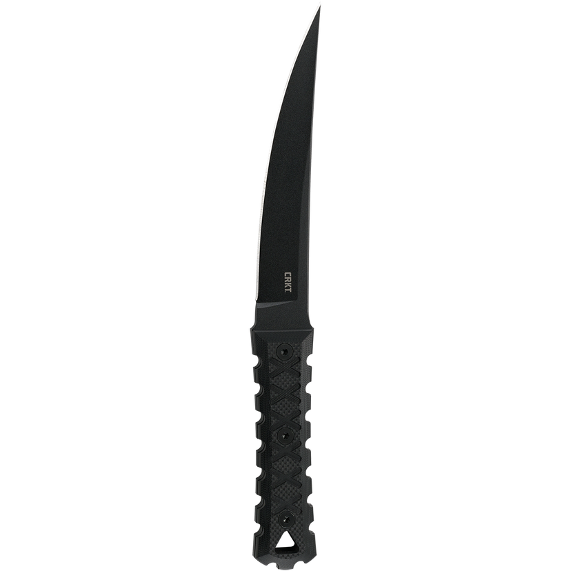 CRKT HZ6 Fixed Blade Knife James Williams Design 2927 6.50" SK-5 Carbon Steel Black G10 Handles