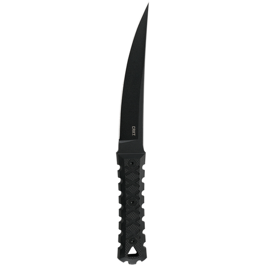 CRKT HZ6 Fixed Blade Knife James Williams Design 2927 6.50" SK-5 Carbon Steel Black G10 Handles