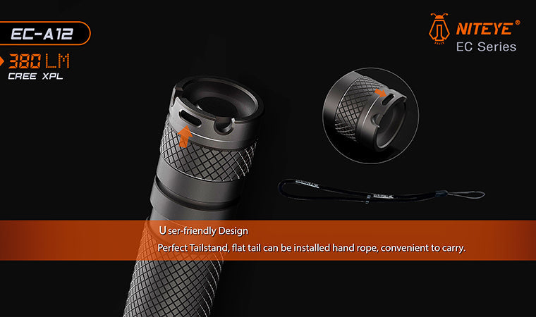 Niteye EC-A12 2x AA 380 Lumens CREE XP-L LED Flashlight
