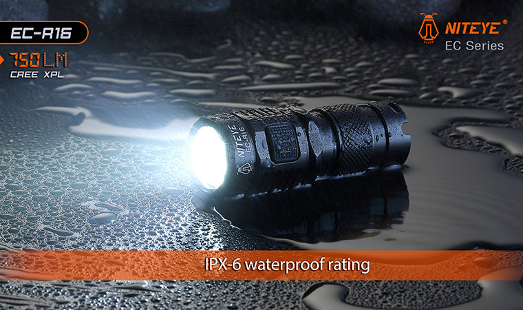 Jetbeam EC-R16 1x CR123A / 1x 16340 750 Lumens CREE XP-L LED USB Rechargeable Flashlight