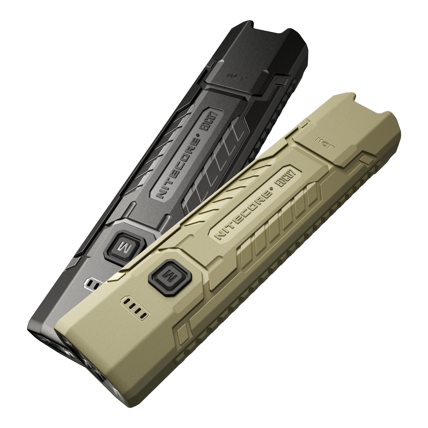 Nitecore EDC07 1500 lumen flat EDC flashlight front view