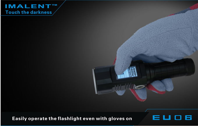 Imalent EU06V 1 x 18650 / 2 x CR123A CREE XM-L2 U2 1190 Lumen LED Flashlight with Secondary Ultraviolet LED