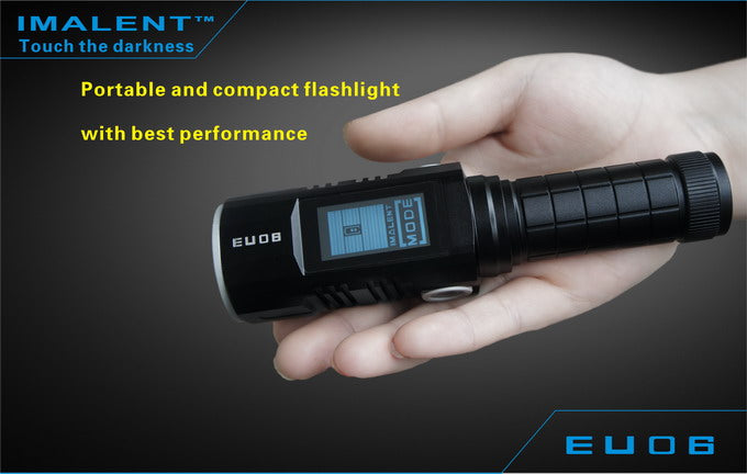 Imalent EU06V 1 x 18650 / 2 x CR123A CREE XM-L2 U2 1190 Lumen LED Flashlight with Secondary Ultraviolet LED