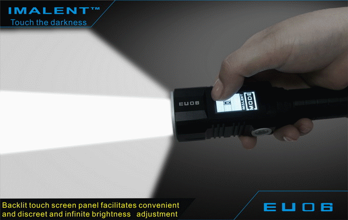 Imalent EU06V 1 x 18650 / 2 x CR123A CREE XM-L2 U2 1190 Lumen LED Flashlight with Secondary Ultraviolet LED