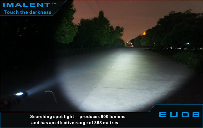 Imalent EU06V 1 x 18650 / 2 x CR123A CREE XM-L2 U2 1190 Lumen LED Flashlight with Secondary Ultraviolet LED