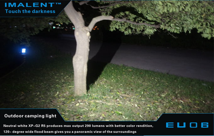 Imalent EU06V 1 x 18650 / 2 x CR123A CREE XM-L2 U2 1190 Lumen LED Flashlight with Secondary Ultraviolet LED