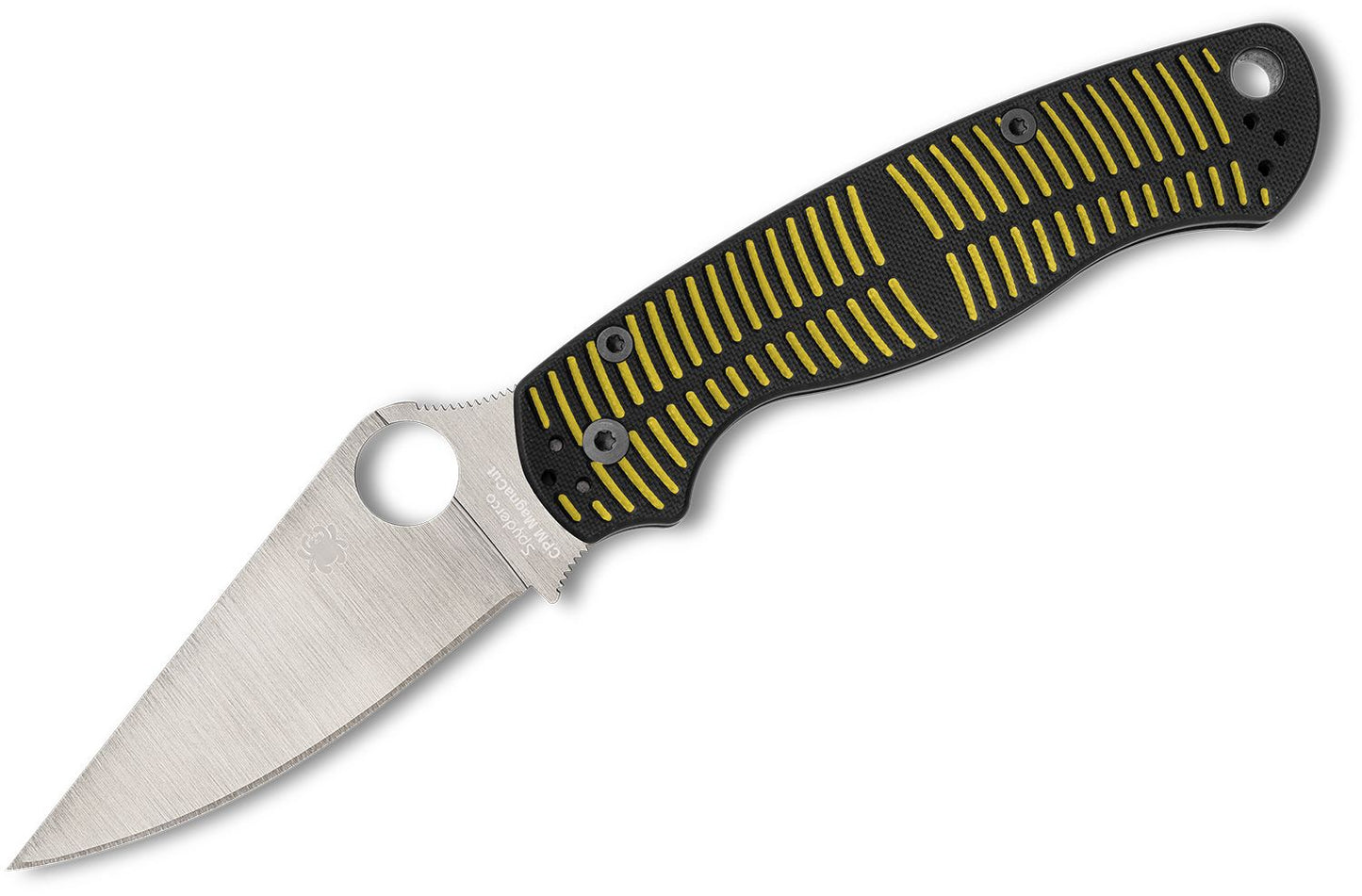 Spyderco Para Military 2 Salt – 3.45" Satin CPM-MagnaCut Blade, Yellow/Black G-10 Handles – C81GBKYLMCP2
