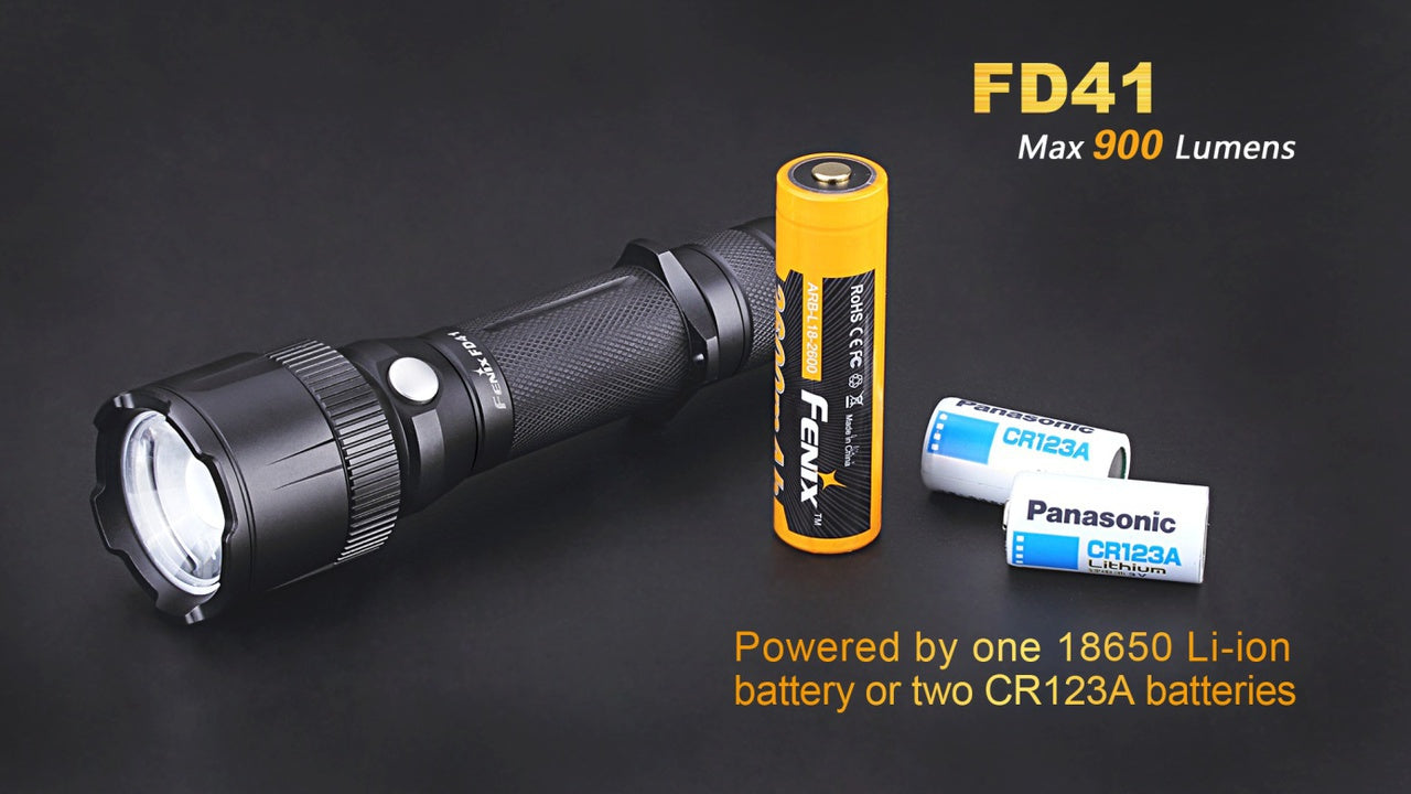 Fenix FD41 900 Lumen 1 x 18650 Cree XP-L HI LED Flashlight