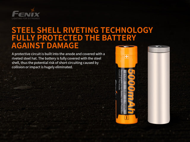 Fenix ARB-L21-5000 V2 – 5000mAh Rechargeable 21700 Li-ion Battery