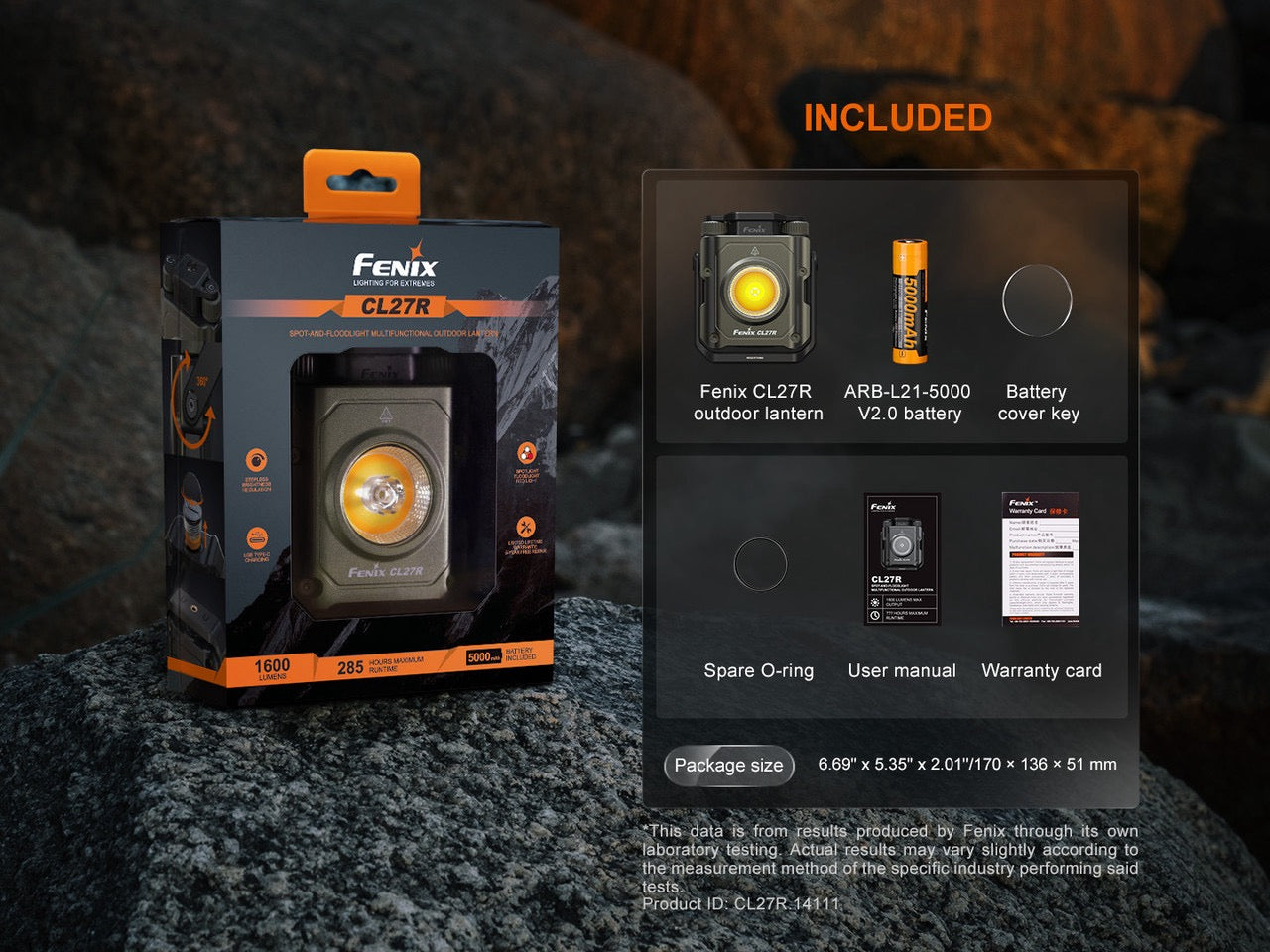 Fenix CL27R – 1600 Lumen USB-C Rechargeable Lantern with Red LED