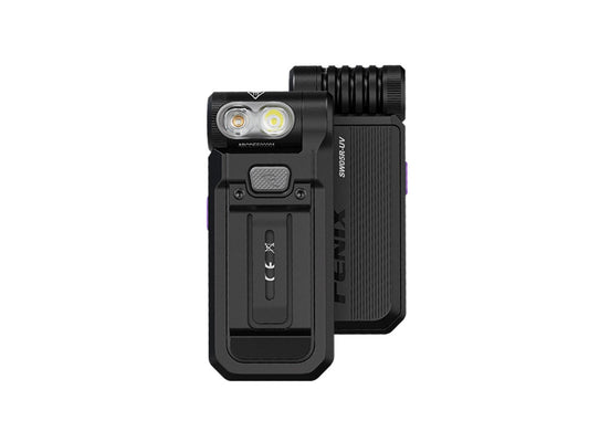 Fenix SW05R-UV USB-C Rechargeable Multipurpose Clip On LED Flashlight w/ UV Light Fenix - Black / Green