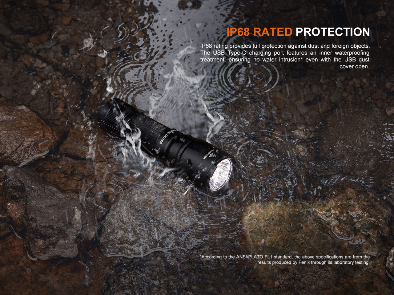 Fenix TK05R 1000 Lumen High-Candela Compact Flashlight USB-C Rechargeable 1 * 18350 Battery Included