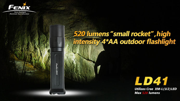 Fenix LD41 CREE XM-L U2 LED 4 x AA 520 Lumen Flashlight