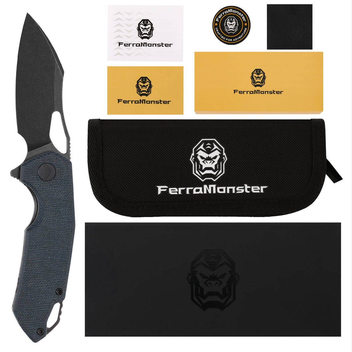 FerraMonster Glideman CP FM23003CP-C in hand – 3.8 oz everyday carry folding knife