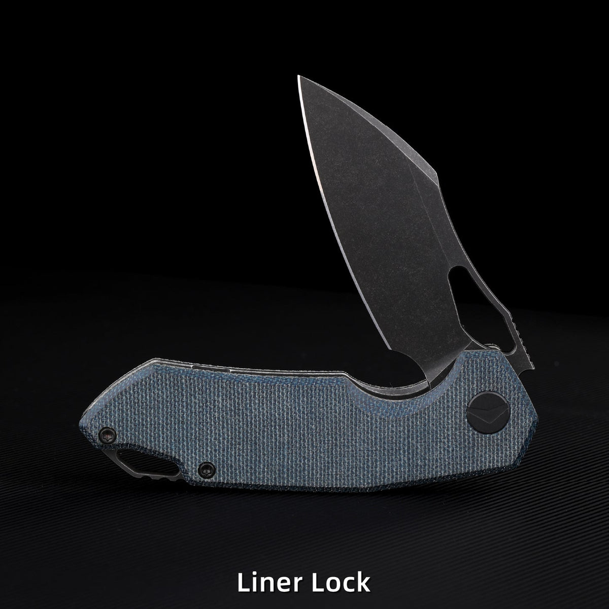 FerraMonster Glideman CP FM23003CP-C blue canvas Micarta handle detail