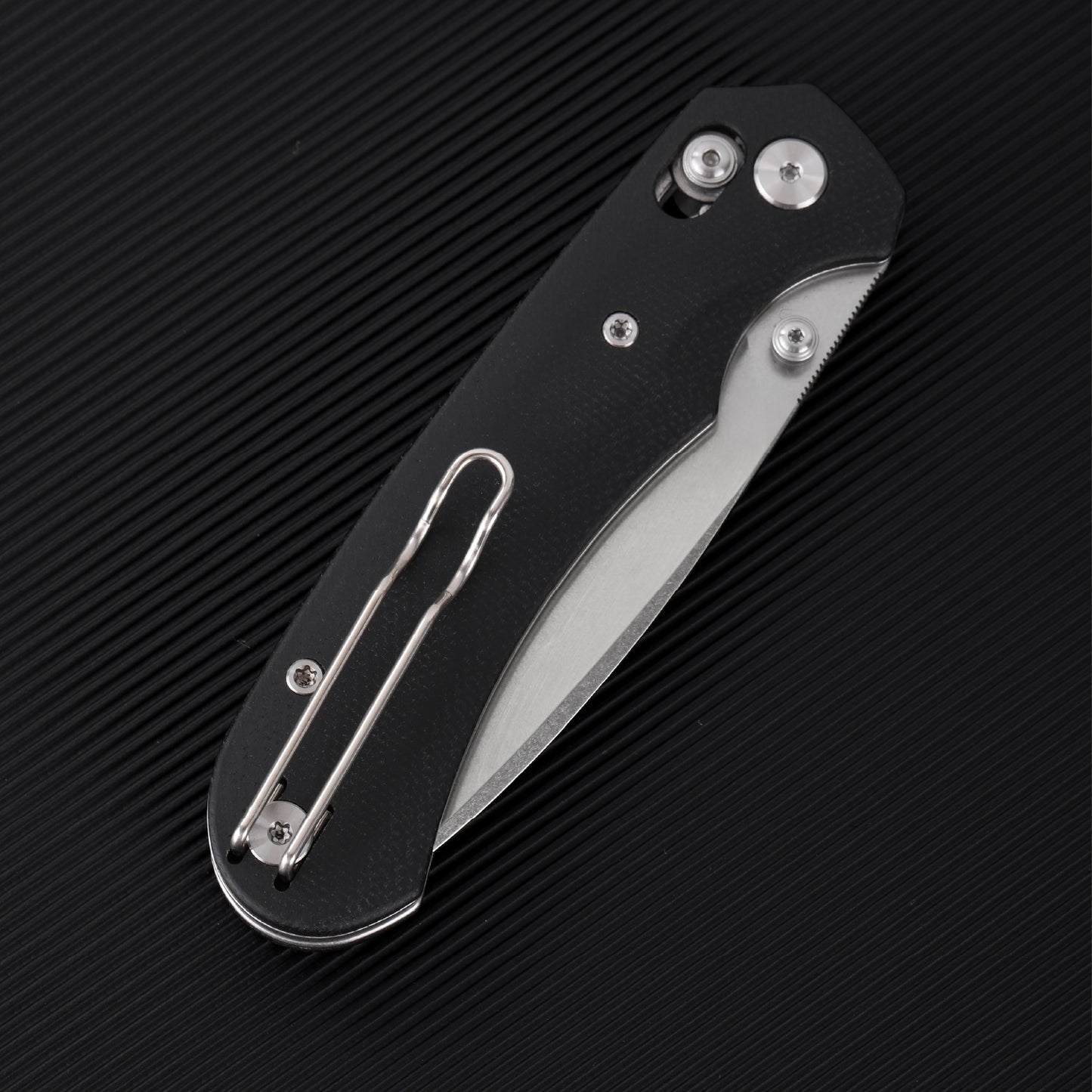 FerraMonster Spectrum CP FM23004CP-A – 3.31" Stonewashed 154CM Blade, Black Micarta Crossbar Lock EDC Knife