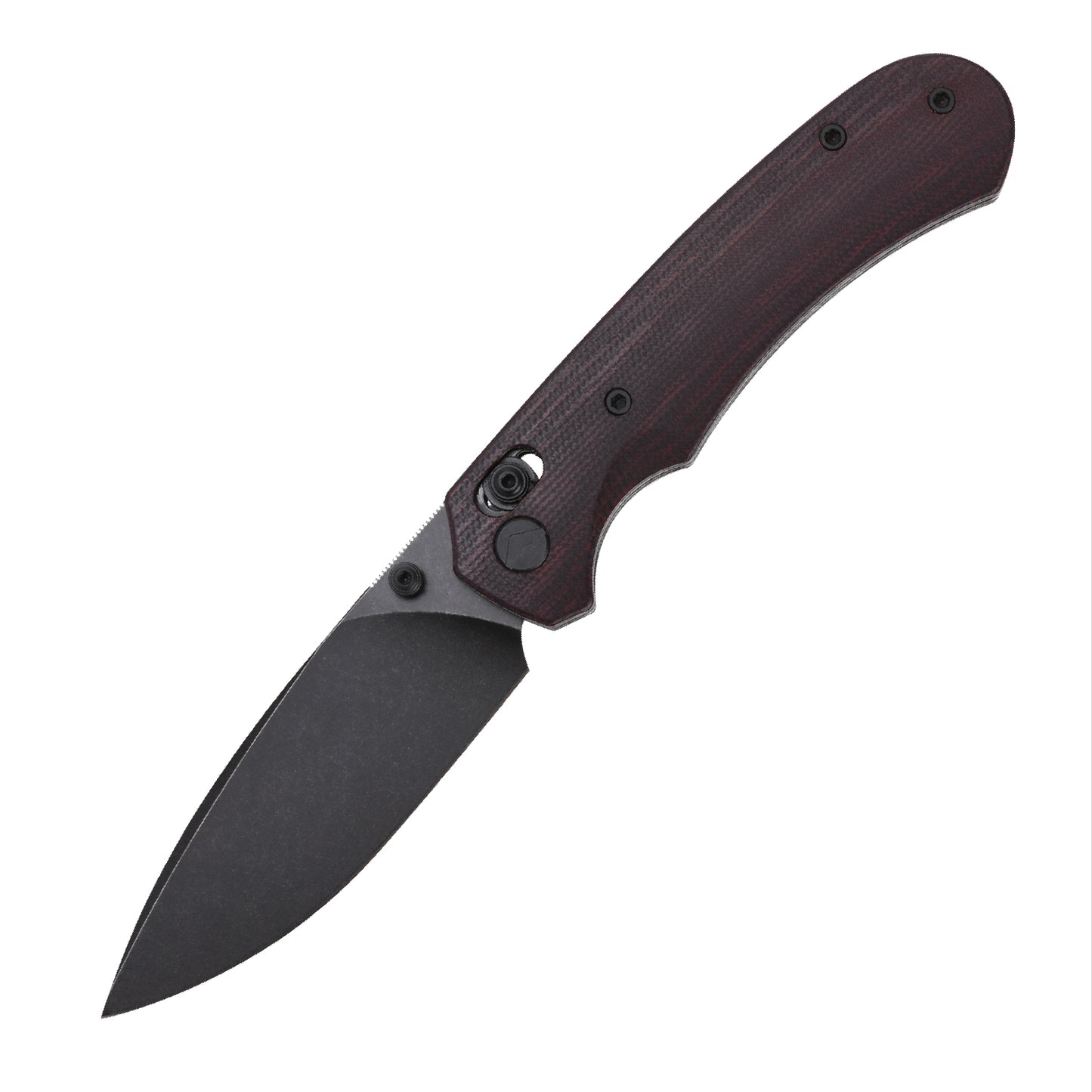 FerraMonster Spectrum CP FM23004CP-B – 3.31" Black Stonewash 154CM Blade, Red Micarta Crossbar Lock EDC Knife