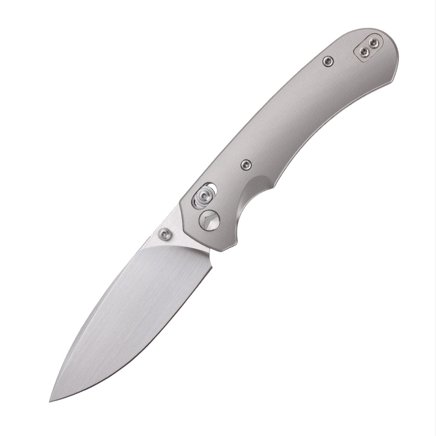 FerraMonster Spectrum FM23004-A â€“ 3.31" Satin M390 Blade, Grey Titanium Crossbar Lock EDC Knife