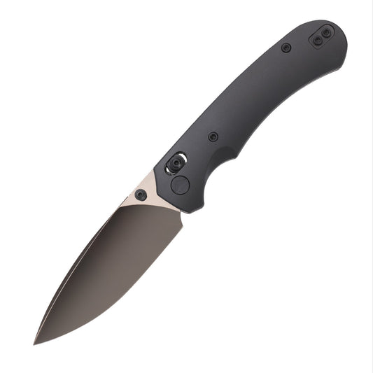 FerraMonster Spectrum FM23004-B â€“ 3.31" Black DLC M390 Blade, Black Titanium Crossbar Lock EDC Knife