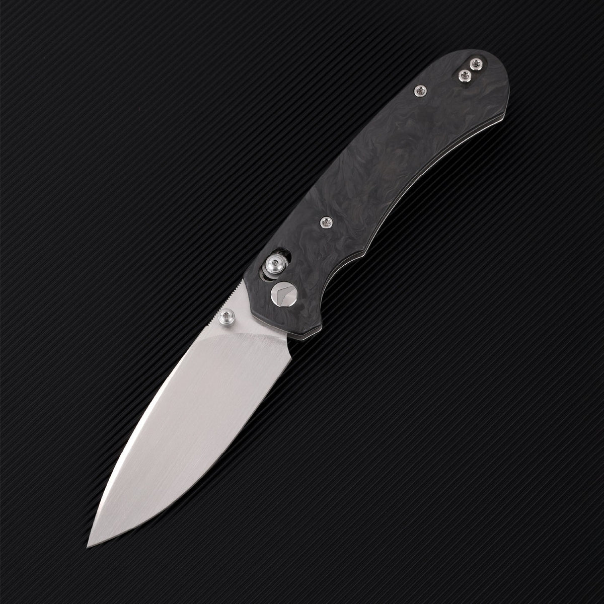 FerraMonster Spectrum FM23004-C open position showing M390 drop point blade