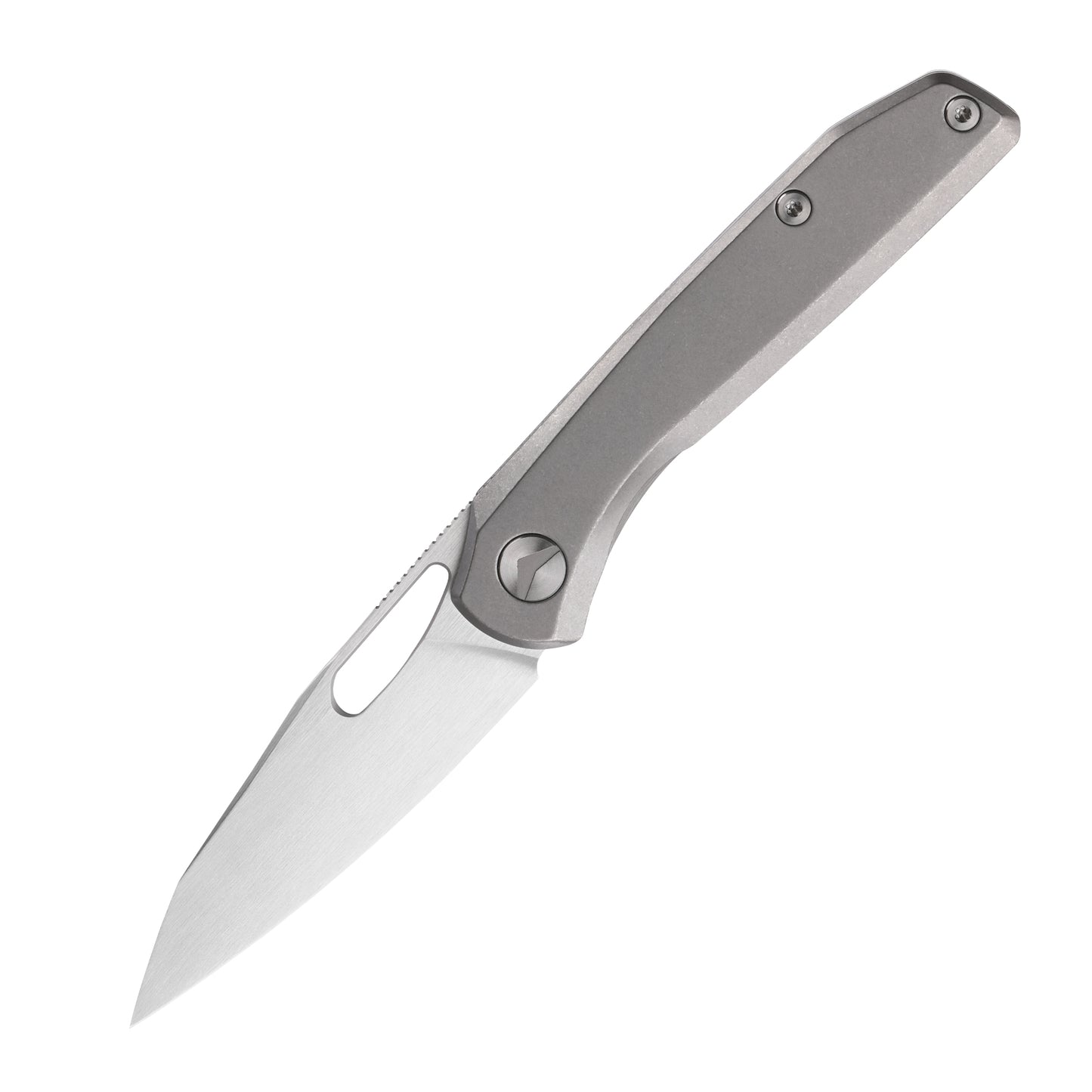 FerraMonster Xandros FM23007-A – 3.23" Hand Rubbed Satin S90V Folding Knife, Bead Blast Stonewash Titanium Handle, Frame Lock
