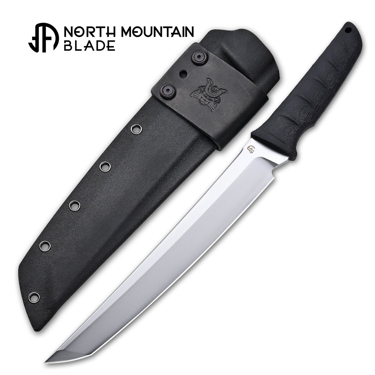 North Mountain Blade The Chop O1 FixedChop01-White overmolded handle detail