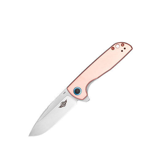 Olight Freeze 2 EDC Folding Knife Copper Handles 3.32in 154cm Steel Blade
