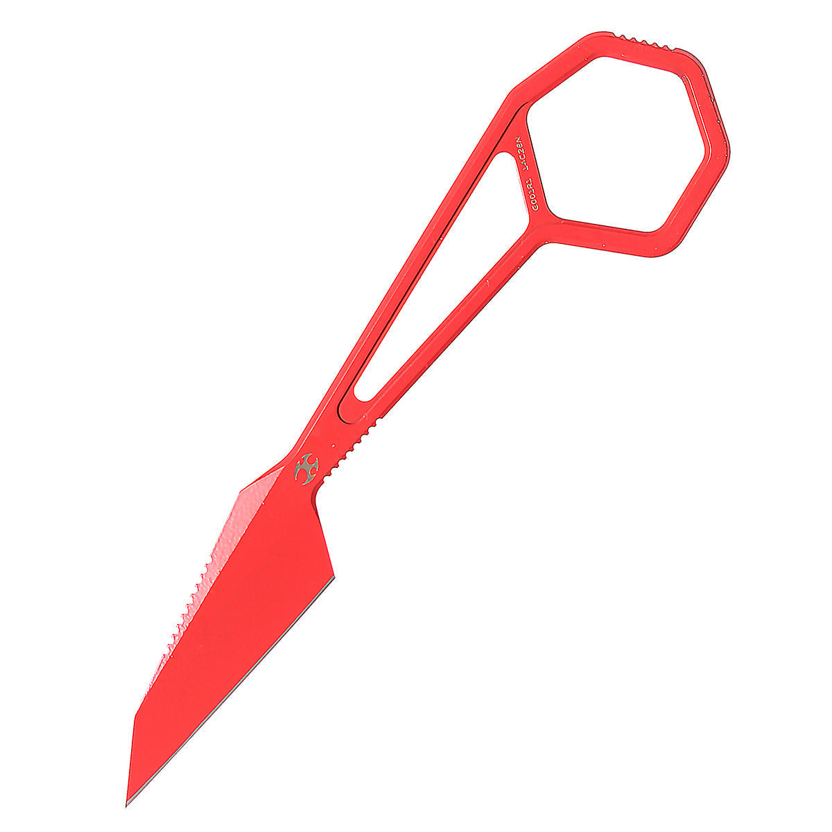 Kansept HEX G001R1 blade detail – red coating 14C28N drop point
