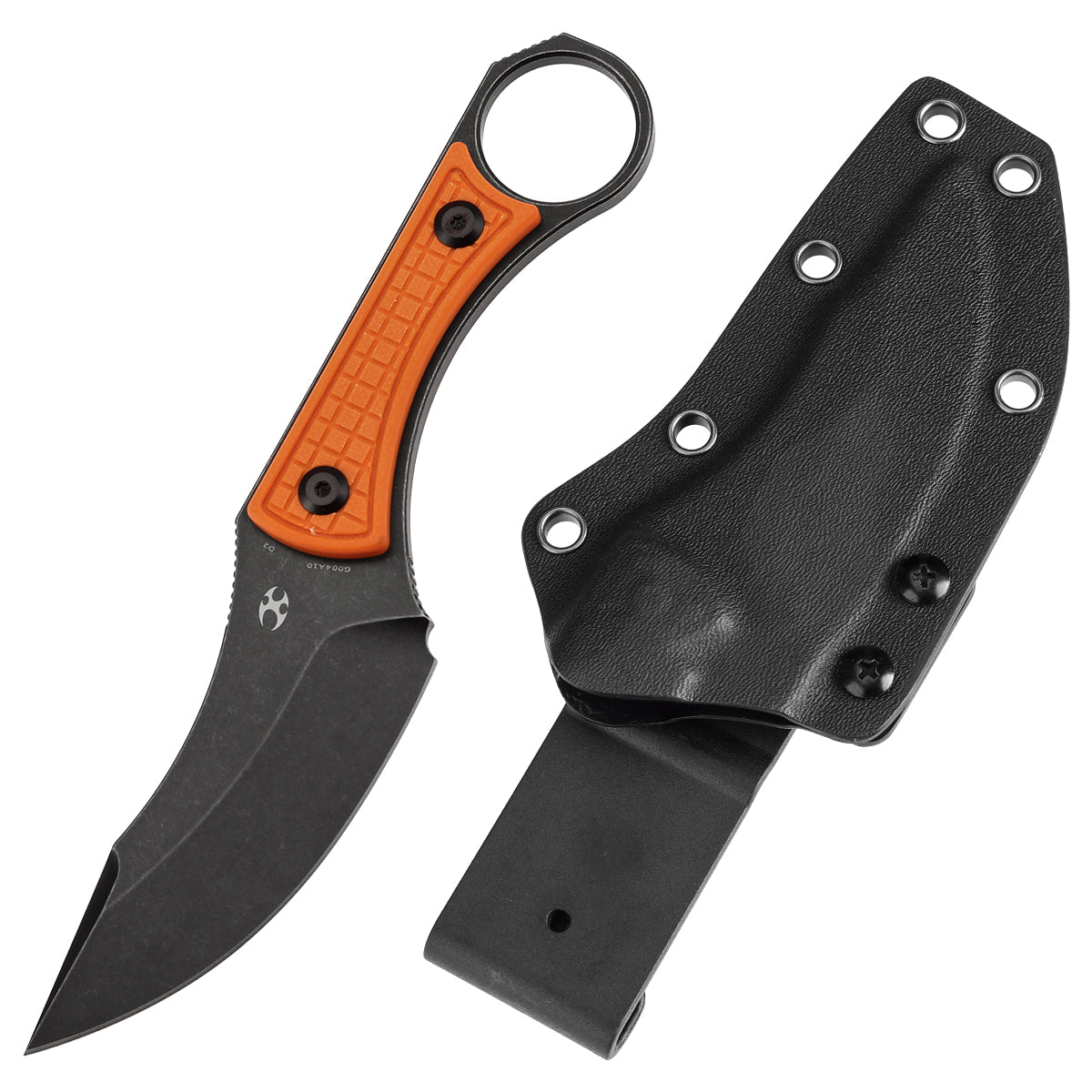 Kansept Niko G004A10 front view – 3.54" clip point fixed blade knife