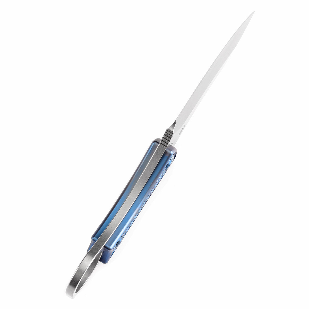 Kansept Niko G004A4 blue anodized titanium handle detail