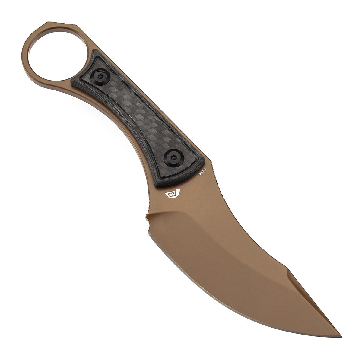 Kansept Niko G004A9 twill carbon fiber handle detail