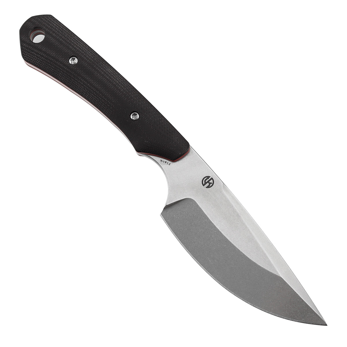 Kansept Flank G006A2 black & red G10 handle detail