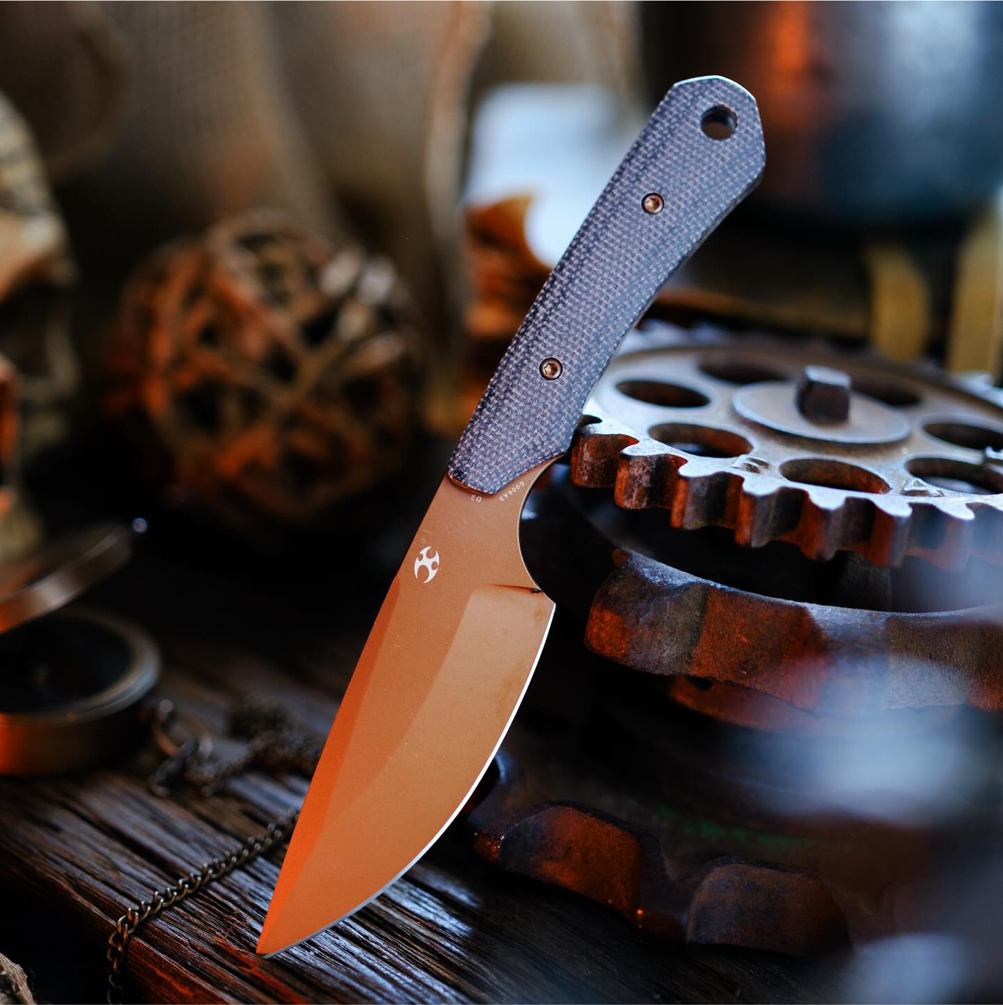 Kansept Knives Flank G006A3 front view – 3.69" drop point fixed blade knife