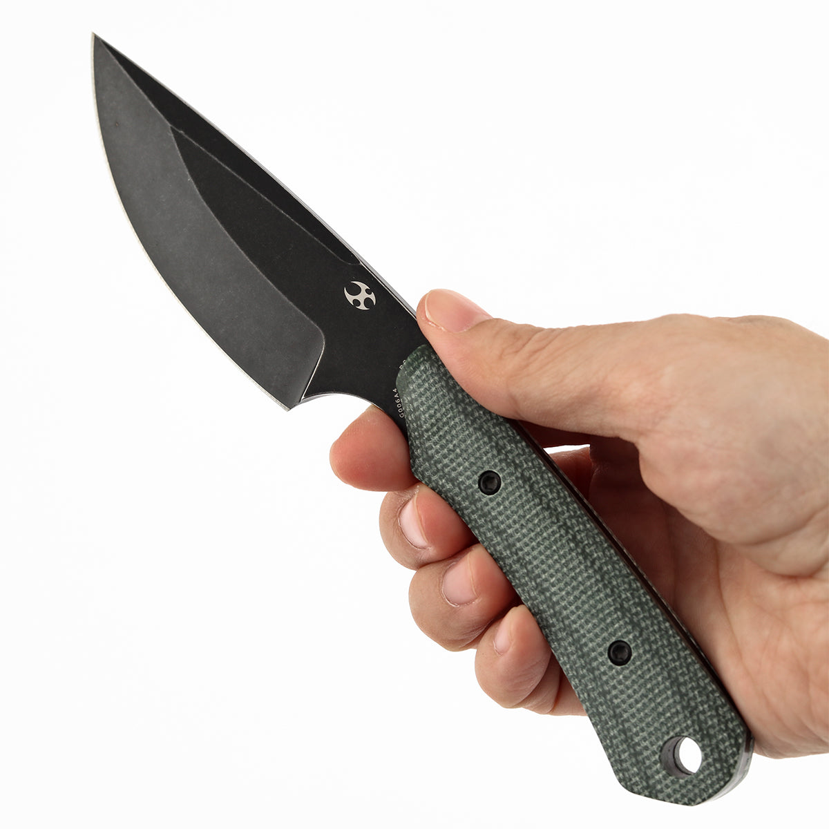 Kansept Knives Flank G006A4 Black Stonewashed finish detail