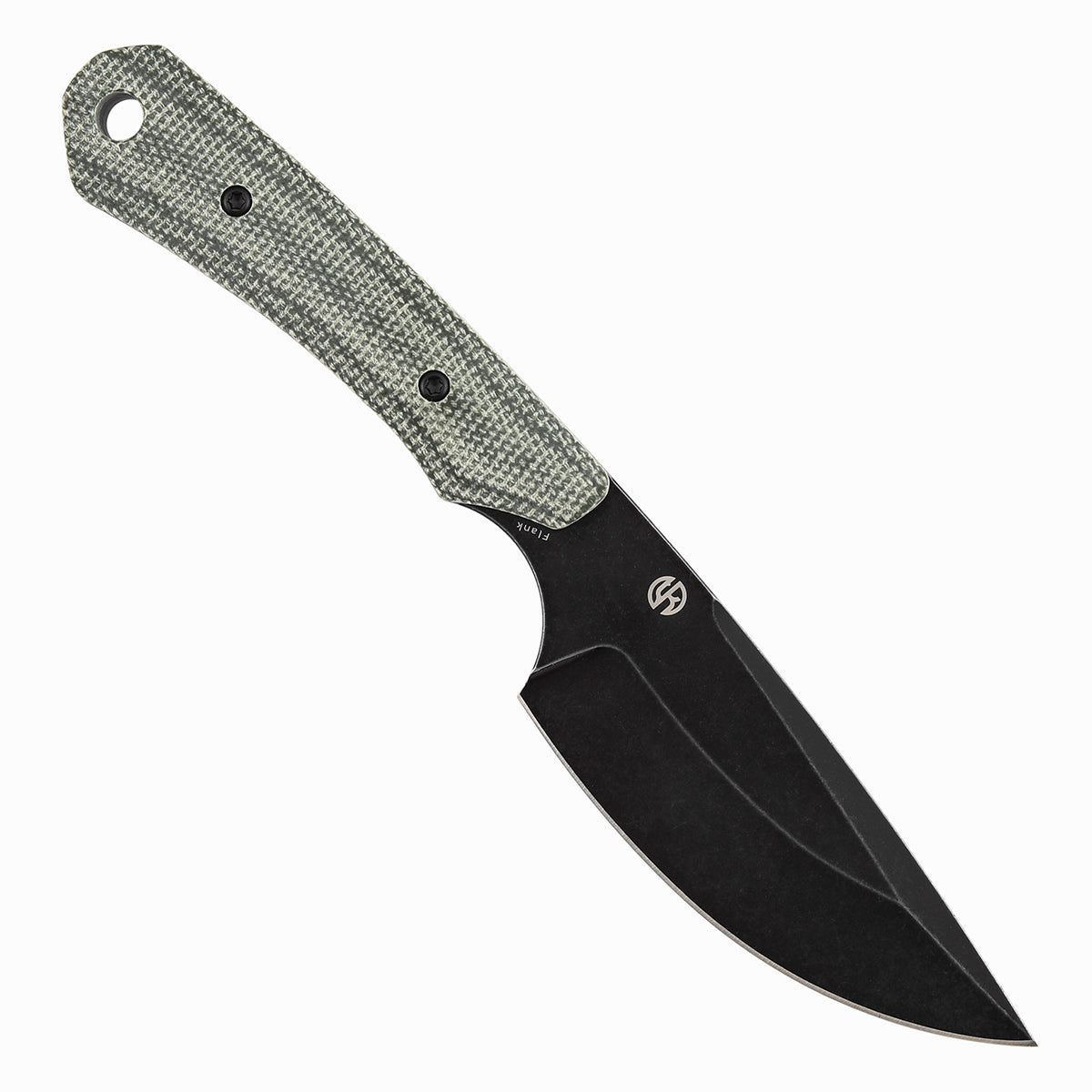 Kansept Knives Flank G006A4 blade detail – Black Stonewashed D2 drop point