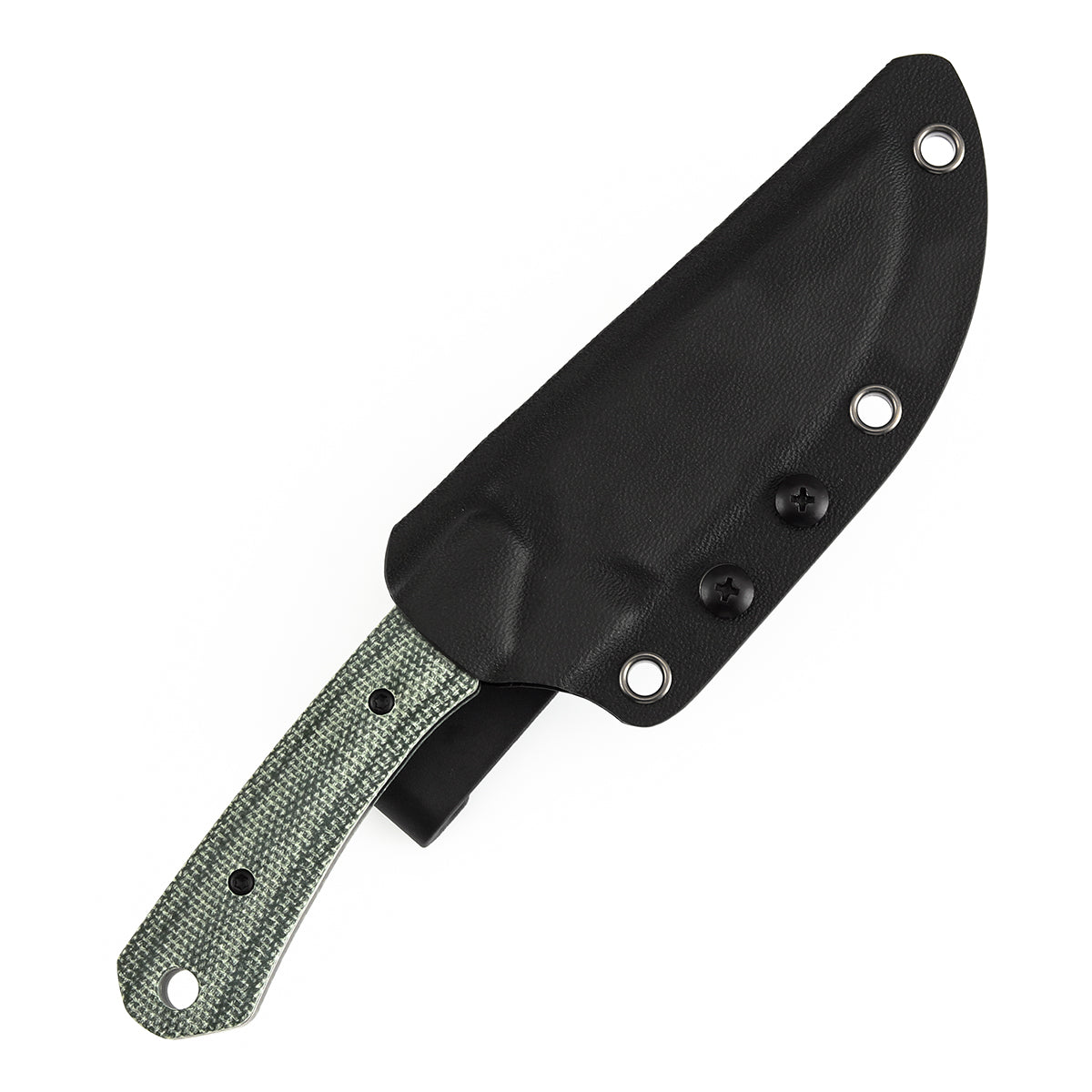 Kansept Knives Flank G006A4 green Micarta handle detail