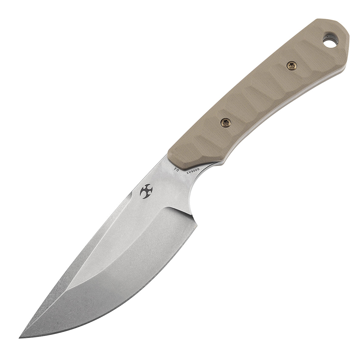 Kansept Knives Flank G006A5 Light Sand G10 handle detail