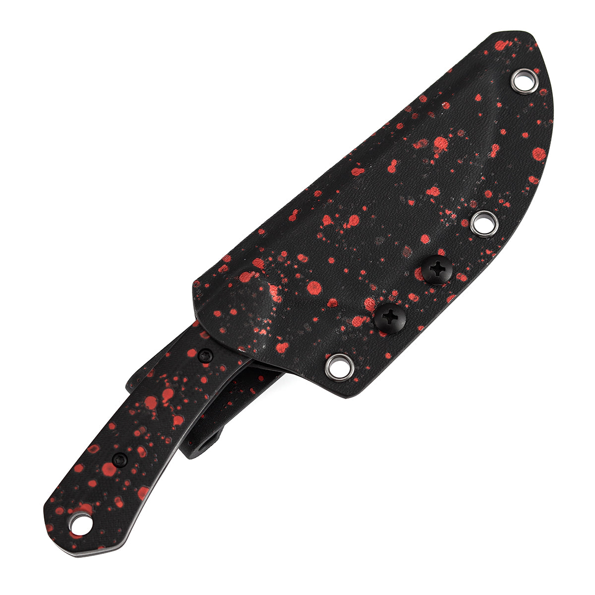 Kansept Flank G006A8 Black G10 with Zombie Blood Print handle detail