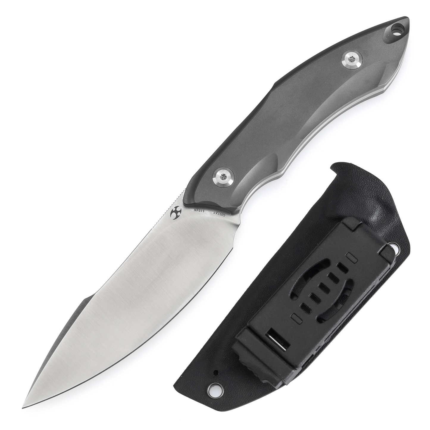 Kansept Luccio G007A7 front view – 3.81" satin CPM S35VN clip point fixed blade knife