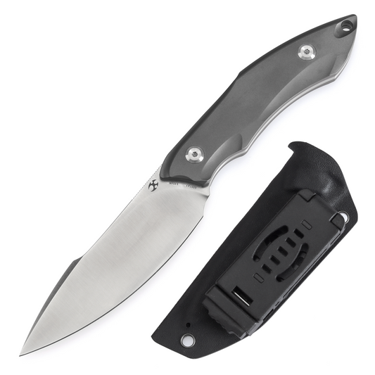 Kansept Luccio G007A7 front view – 3.81" satin CPM S35VN clip point fixed blade knife