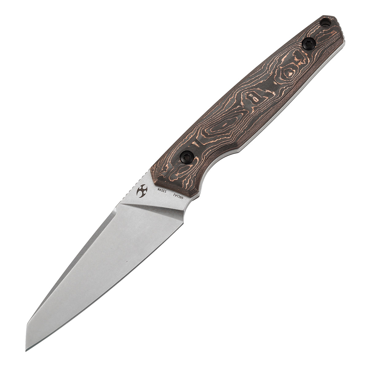 Kansept Parr G011A2 blade detail – stonewashed CPM S35VN drop point