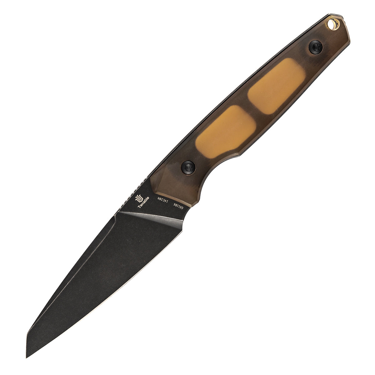 Tenable Parr G011B6 blade detail – Blackwash 14C28N reverse tanto