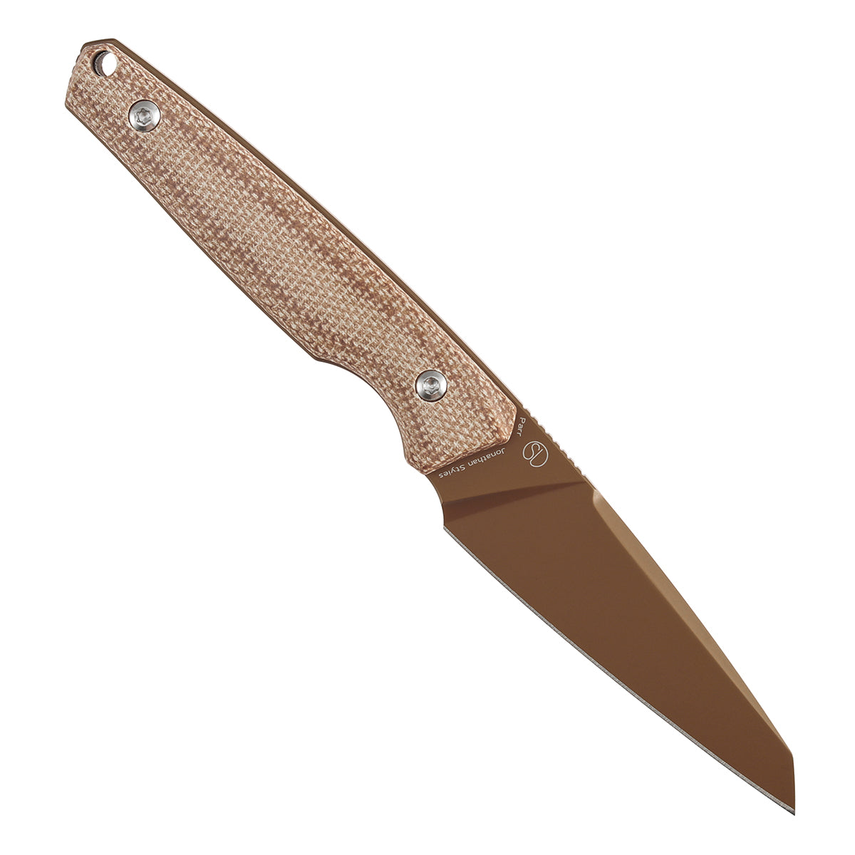 Tenable Parr G011B7 brown Micarta handle detail