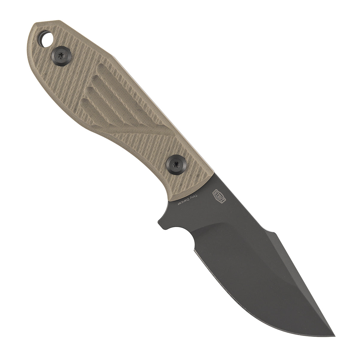 Tenable Tiny Dancer G014A8 blade detail – Gray TiCn Coated D2 drop point