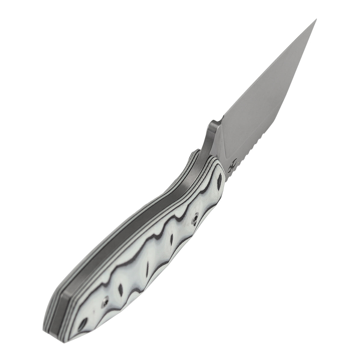 Kansept Siafu G016A4 black and white G10 handle detail