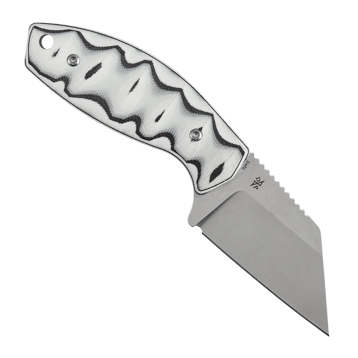 Kansept Siafu G016A4 blade detail – stonewash D2 wharncliffe