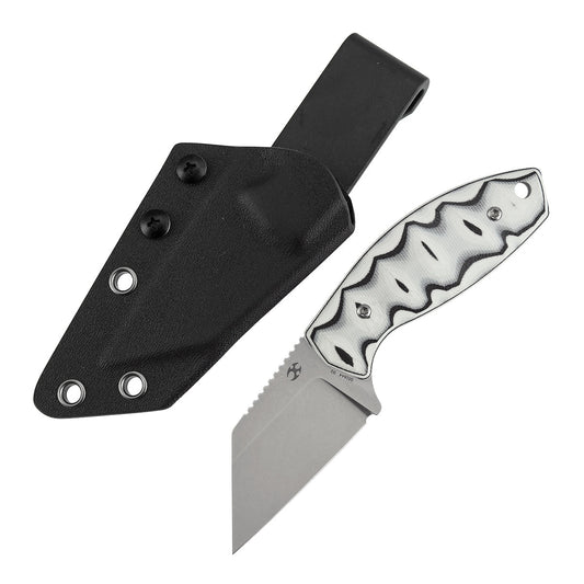 Kansept Siafu G016A4 front view – 2.41" stonewash D2 wharncliffe fixed blade knife